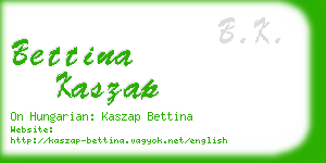 bettina kaszap business card